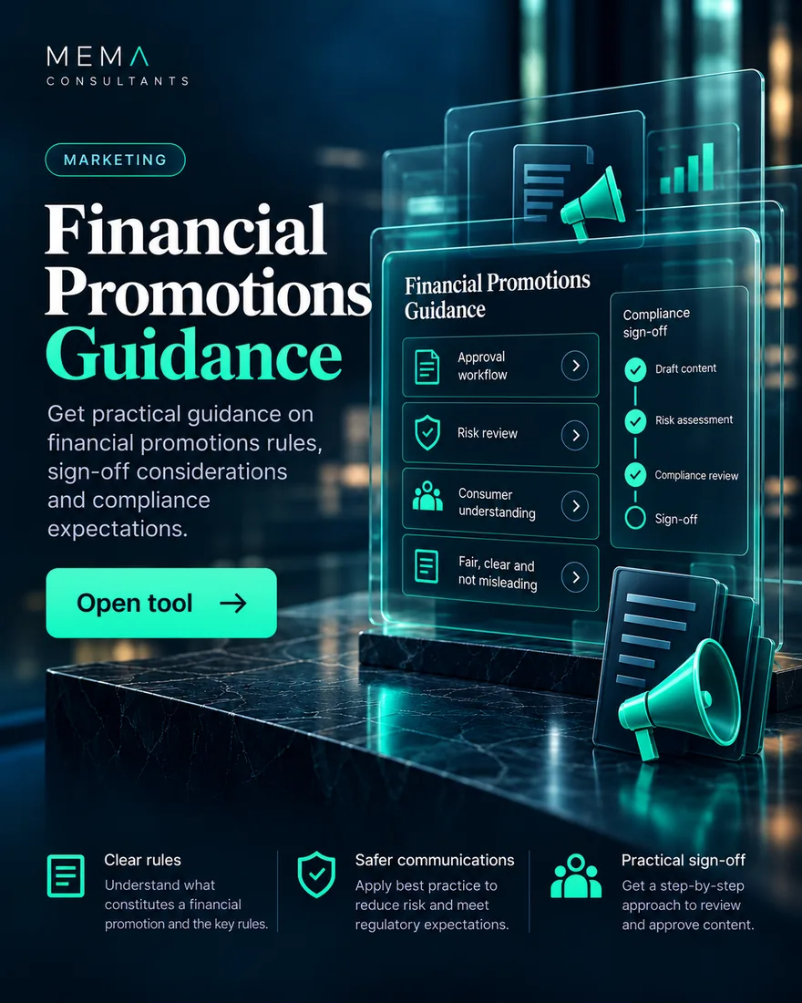 Financial Promotions Guidance, free tool: Pre-clearance guidance for FCA-compliant financial promotions.