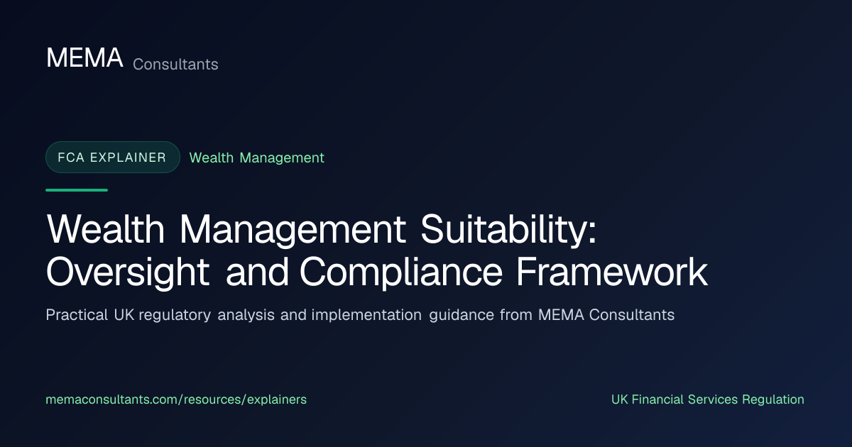 Wealth Management Suitability: Oversight and Compliance Framework ...