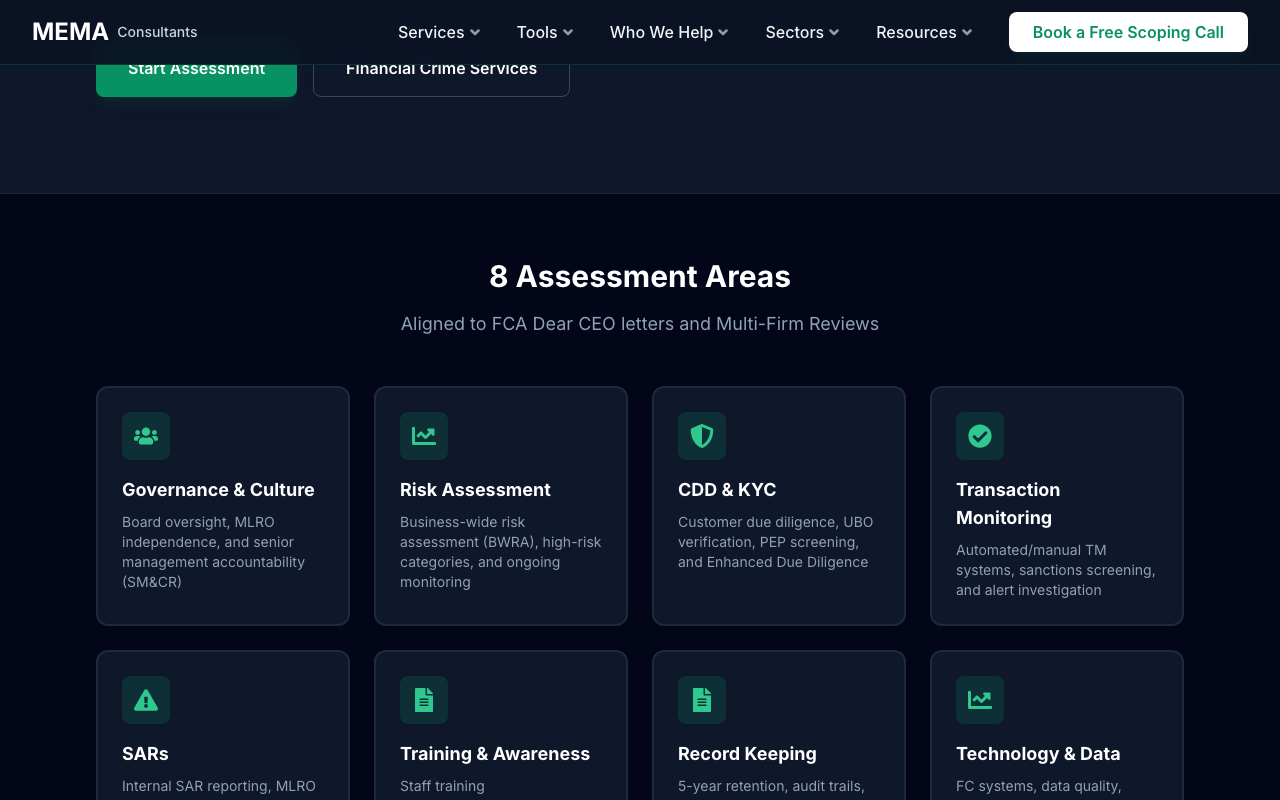 The Financial Crime Assessment tool