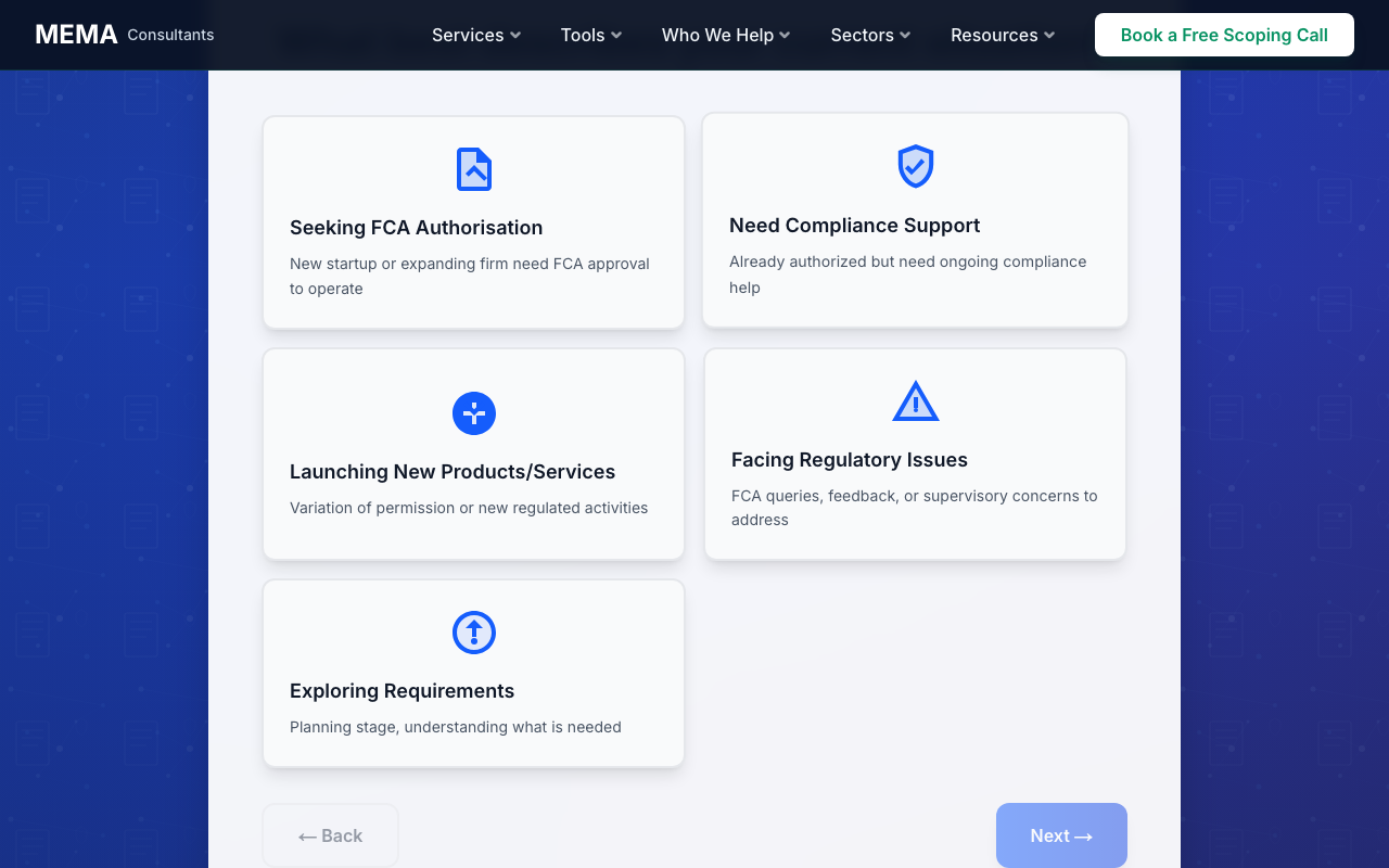 The Service Finder tool